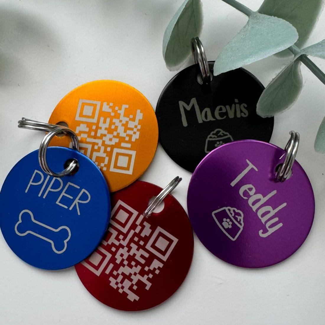 Mixed Color Round Dog ID Tags - Image 6