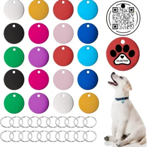 Mixed Color Round Dog ID Tags